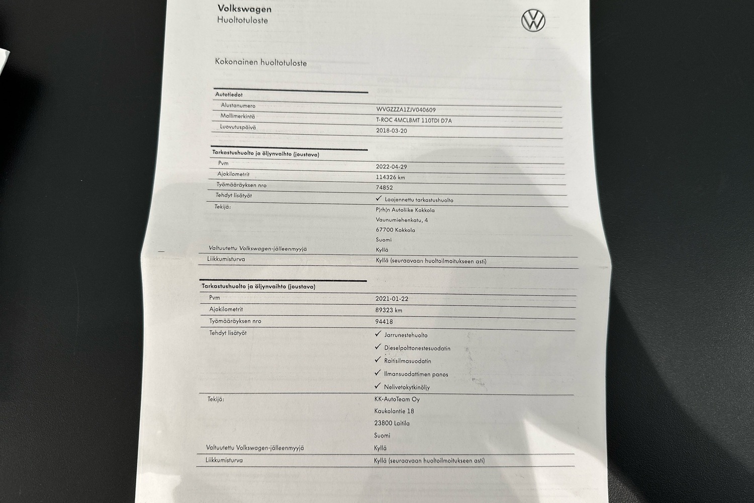 Volkswagen T-Roc vaihtoauto
