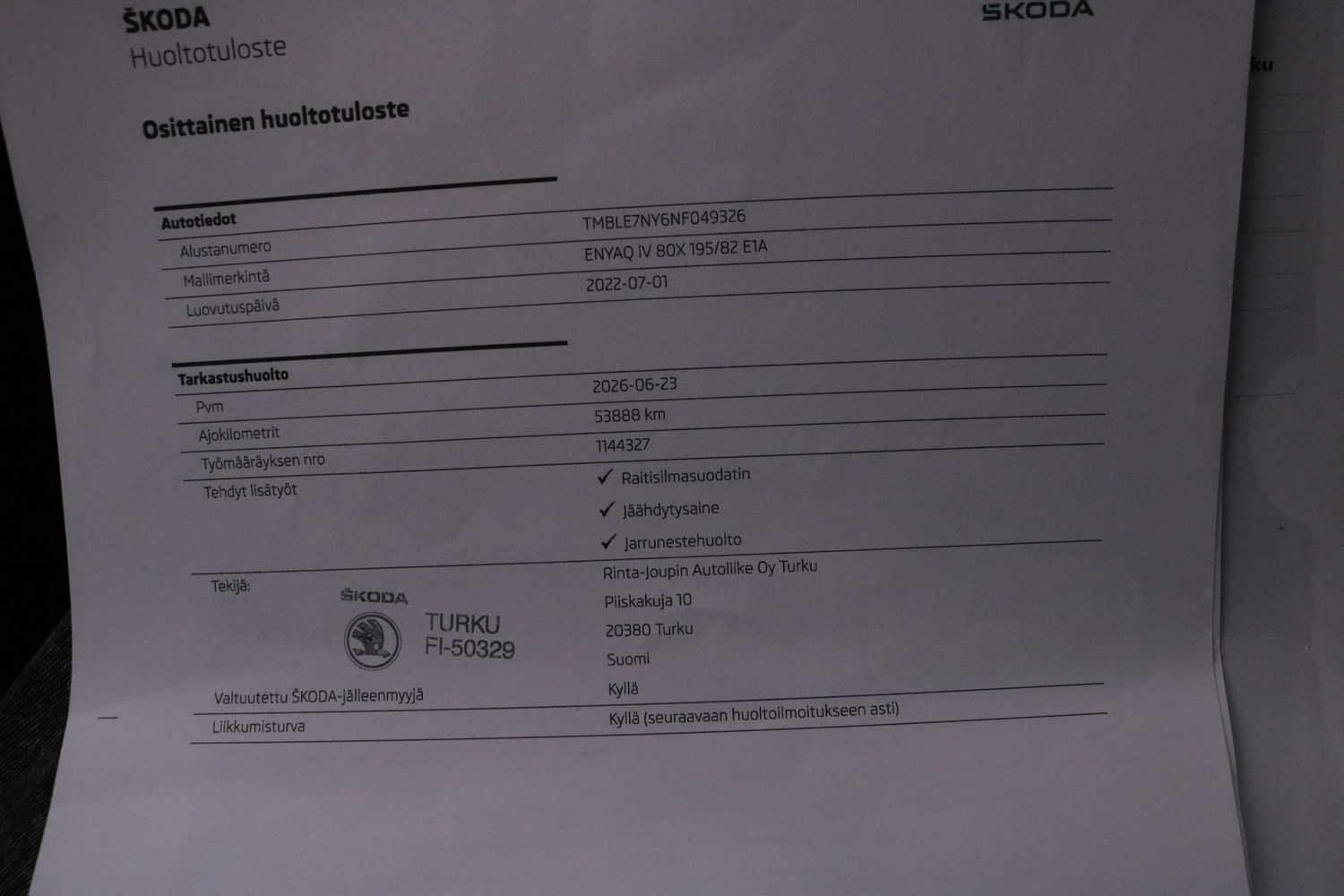Skoda Enyaq vaihtoauto