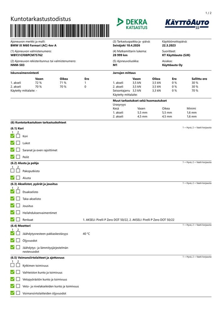 BMW iX M60 vaihtoauto