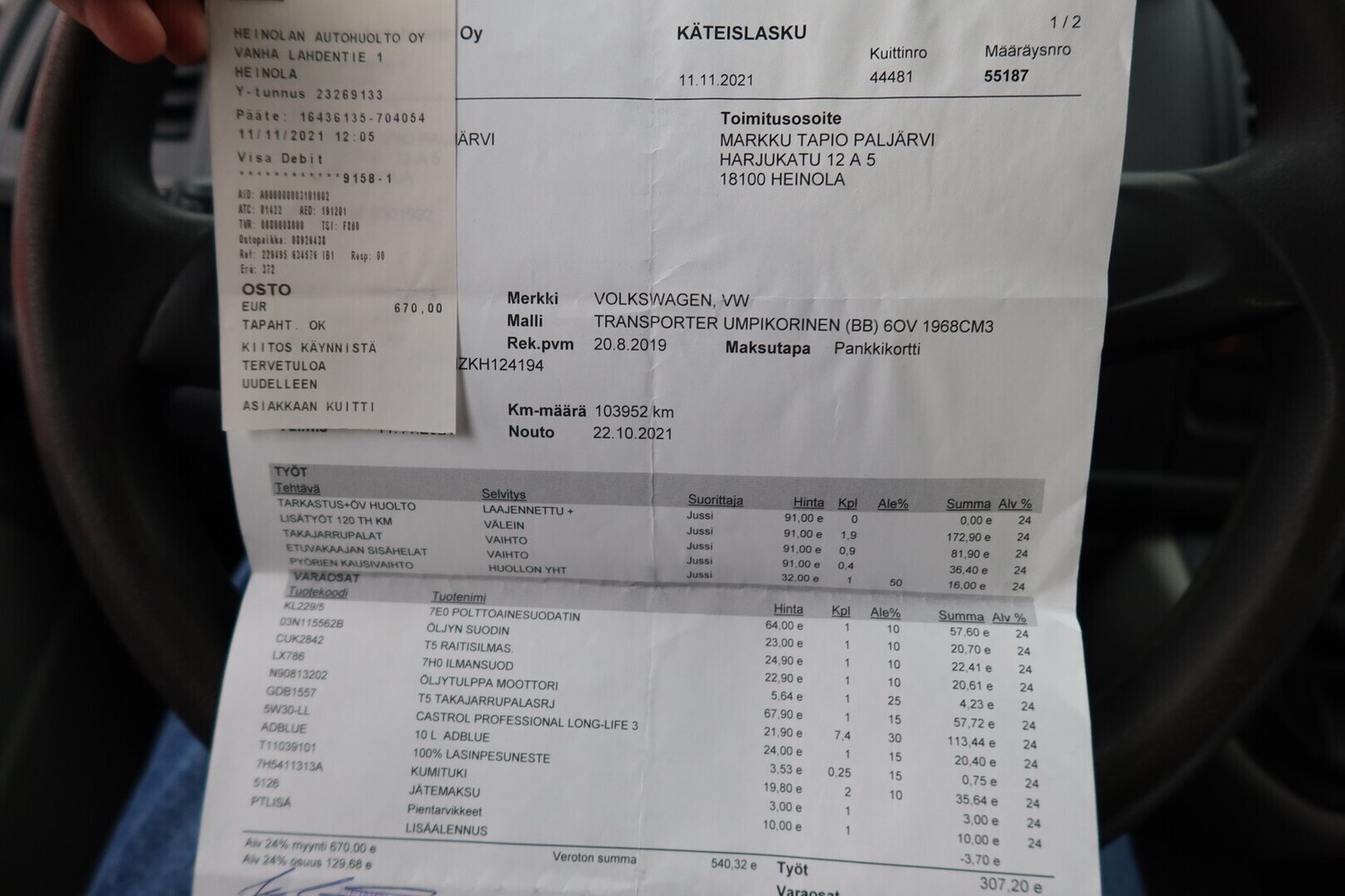 Volkswagen Transporter vaihtoauto