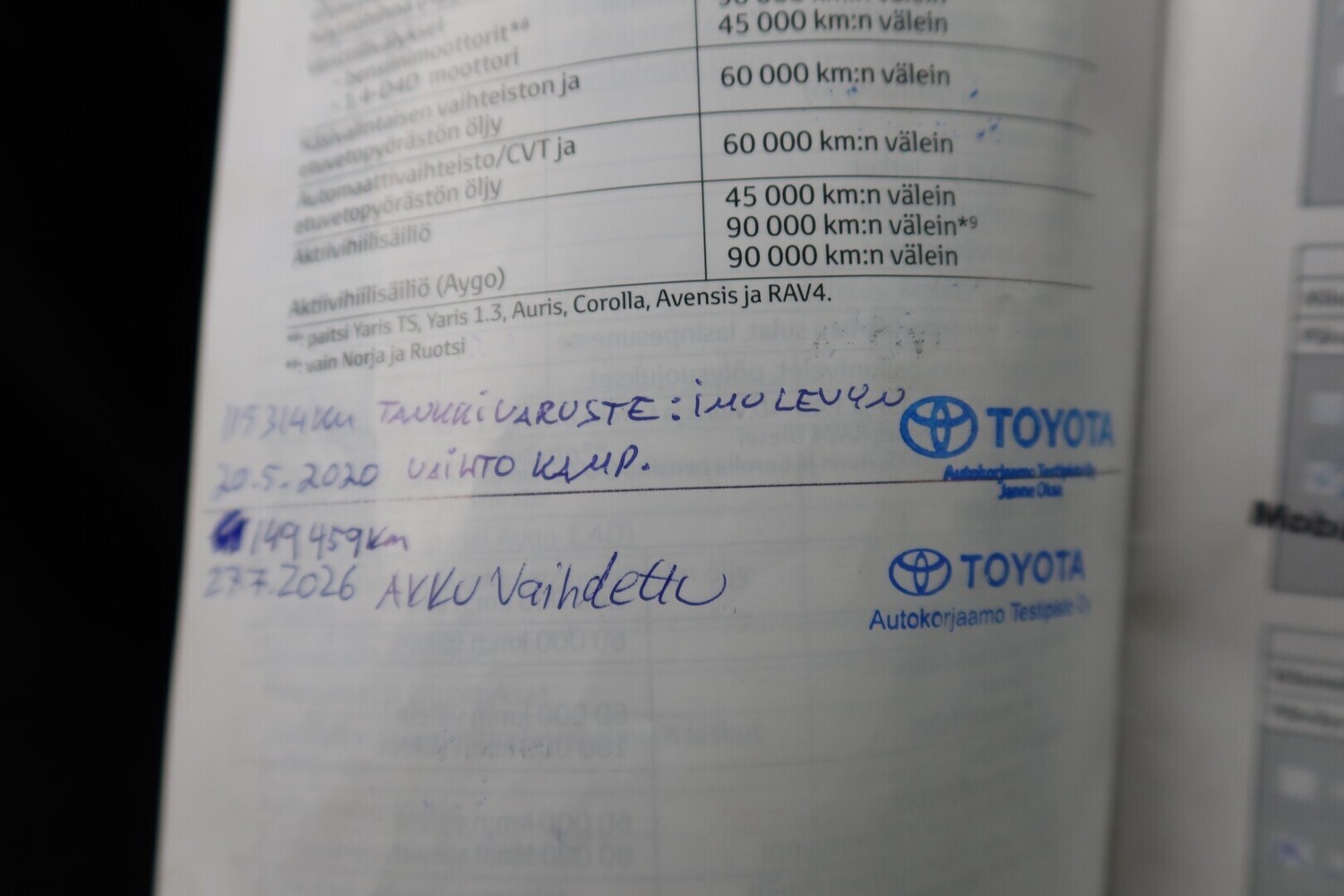 Toyota Avensis vaihtoauto