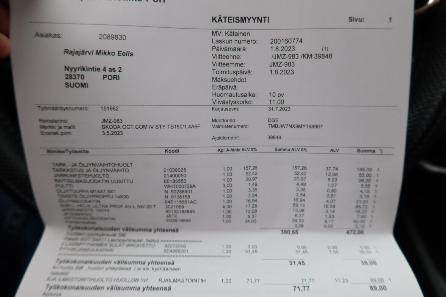 Skoda Octavia vaihtoauto