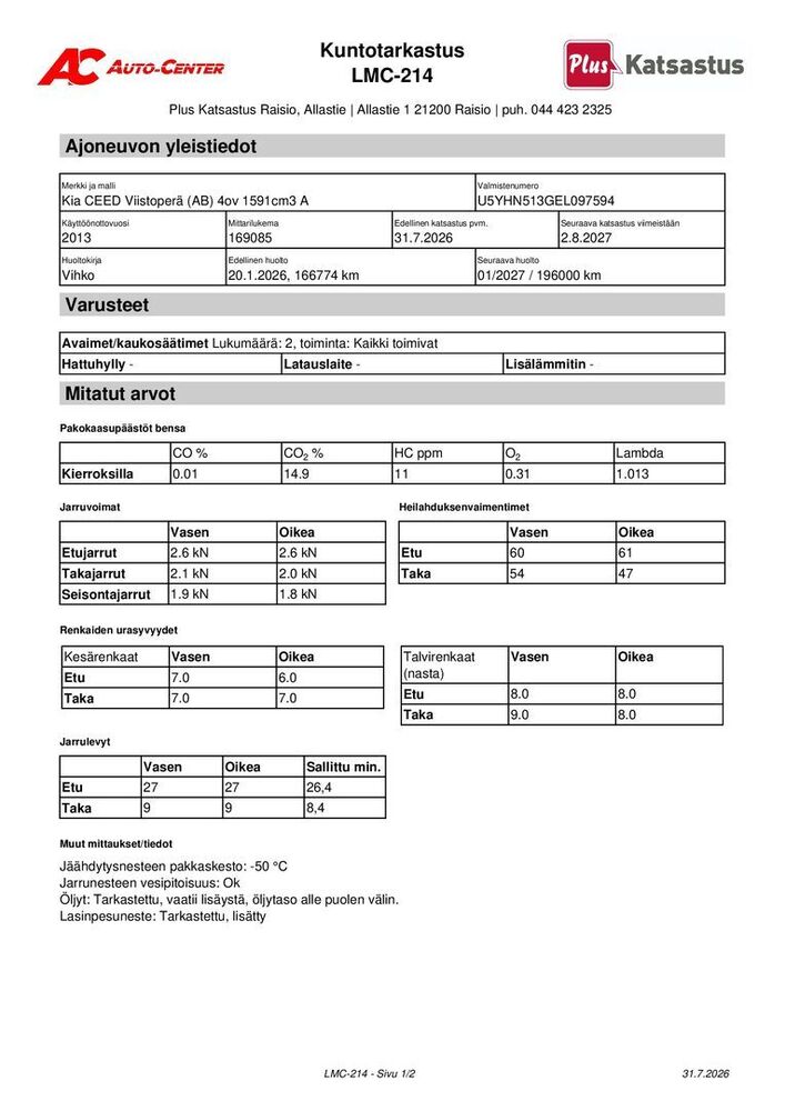Kia Ceed vaihtoauto