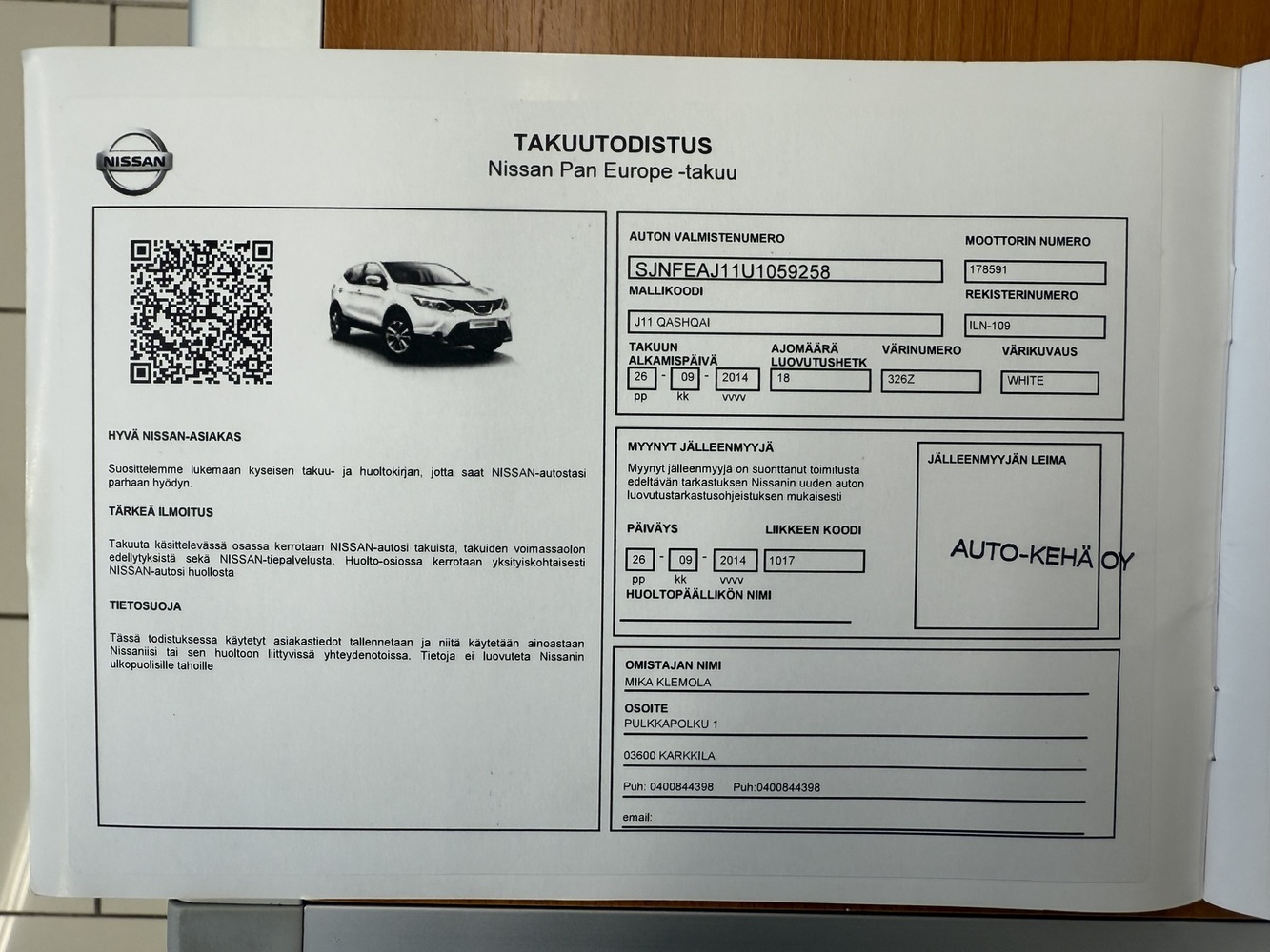 Nissan Qashqai vaihtoauto