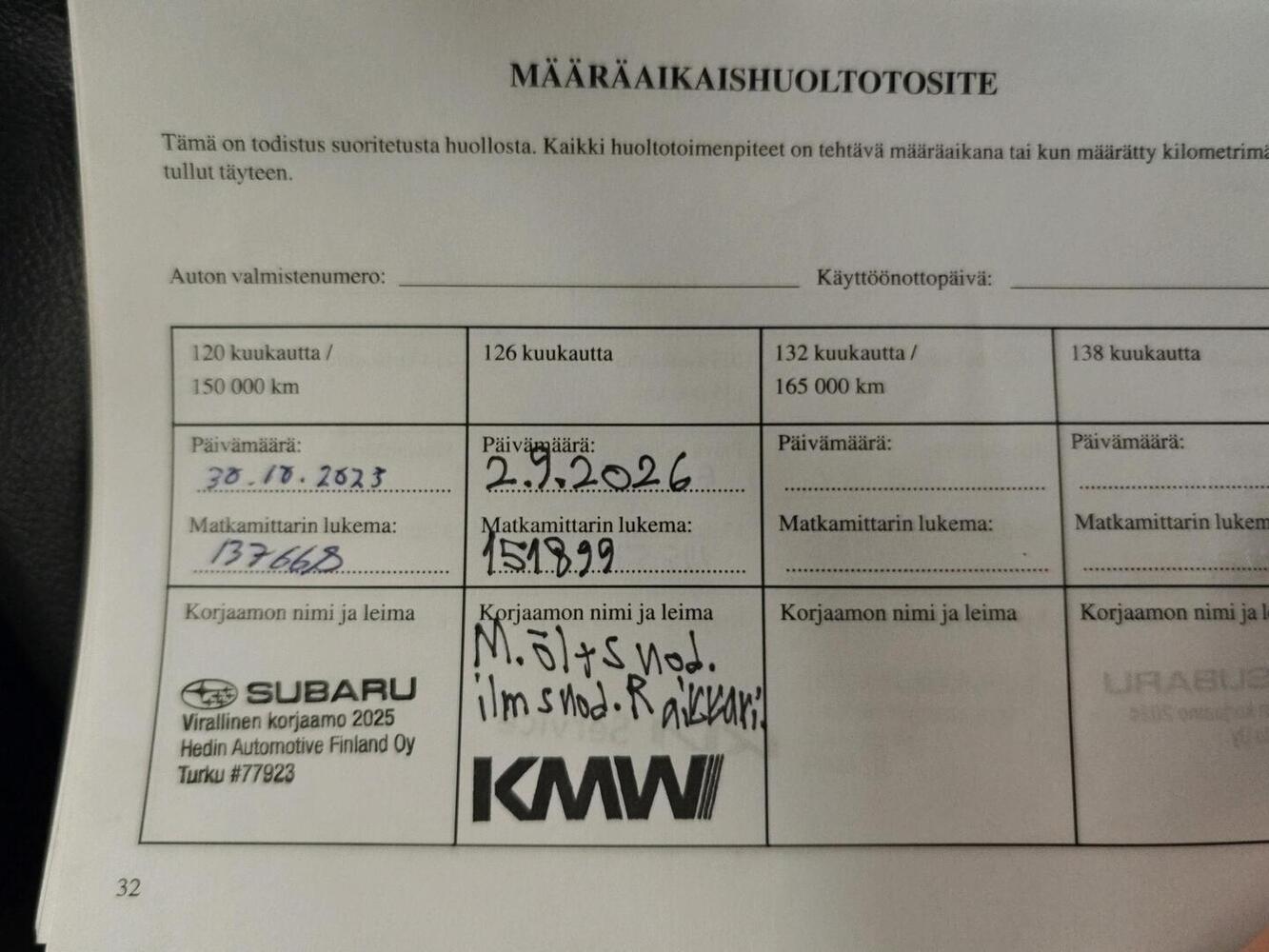 Subaru Outback vaihtoauto