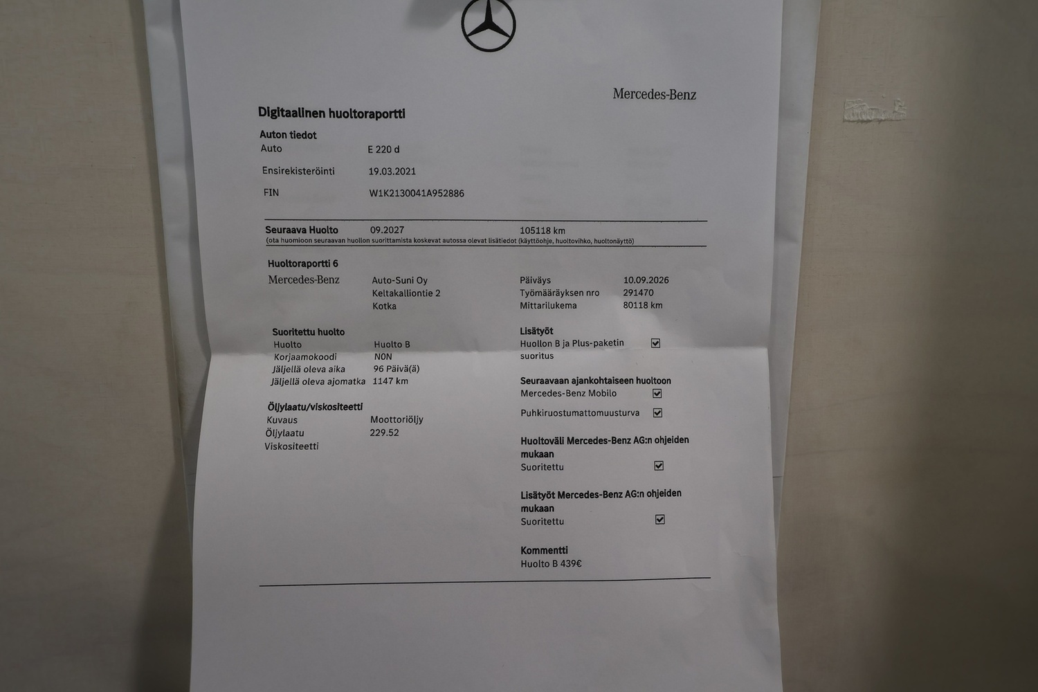 Mercedes-Benz E vaihtoauto