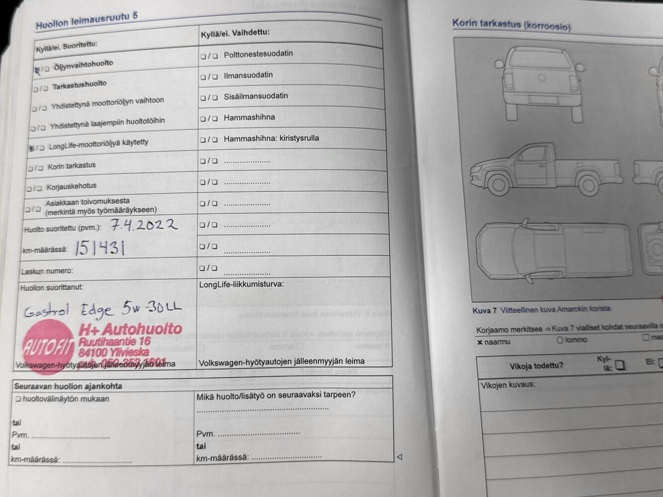 Volkswagen Amarok vaihtoauto