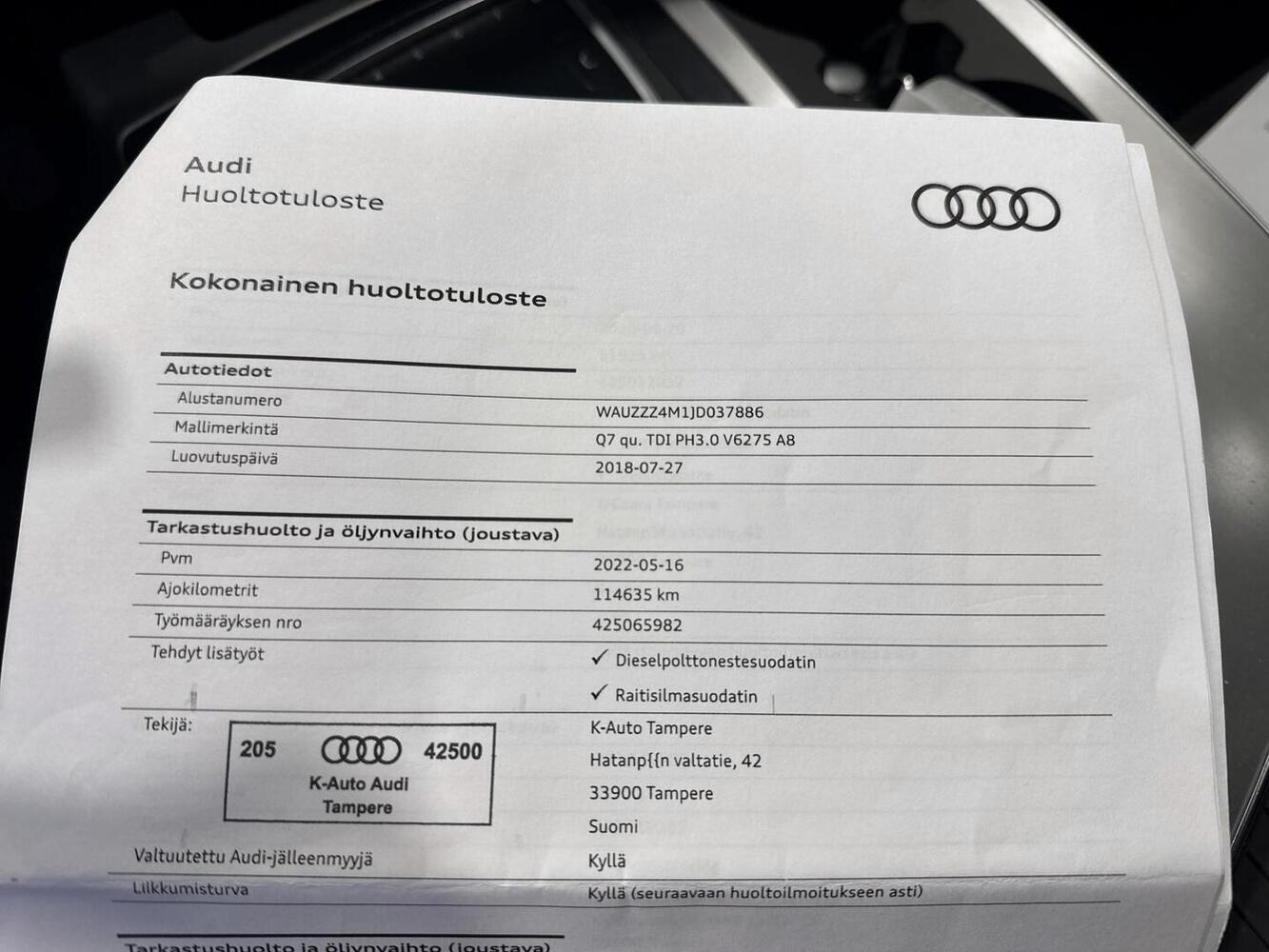 Audi Q7 vaihtoauto