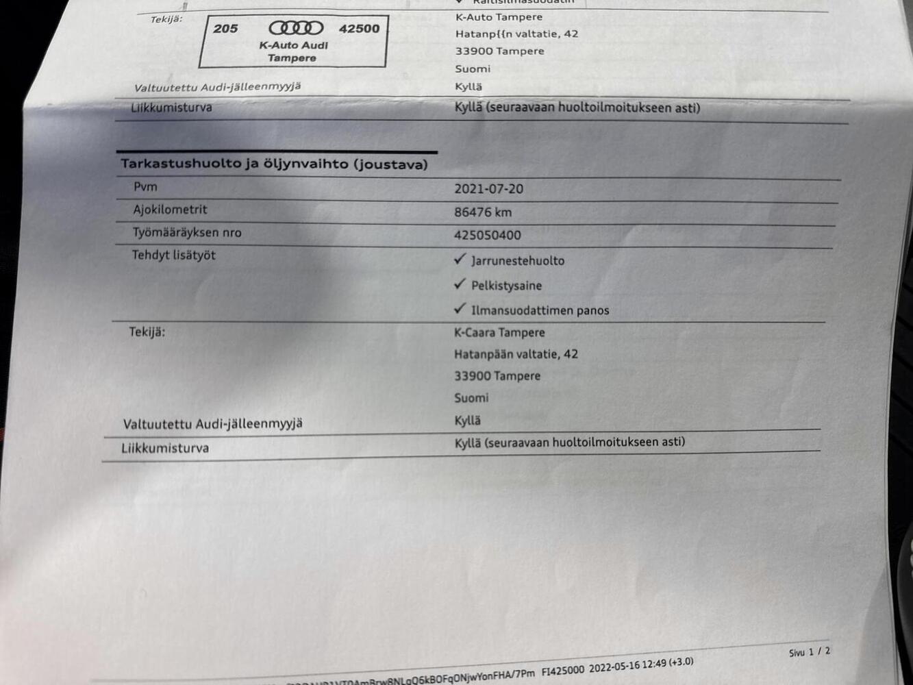 Audi Q7 vaihtoauto