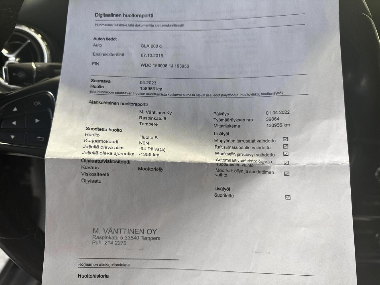 Mercedes-Benz GLA vaihtoauto