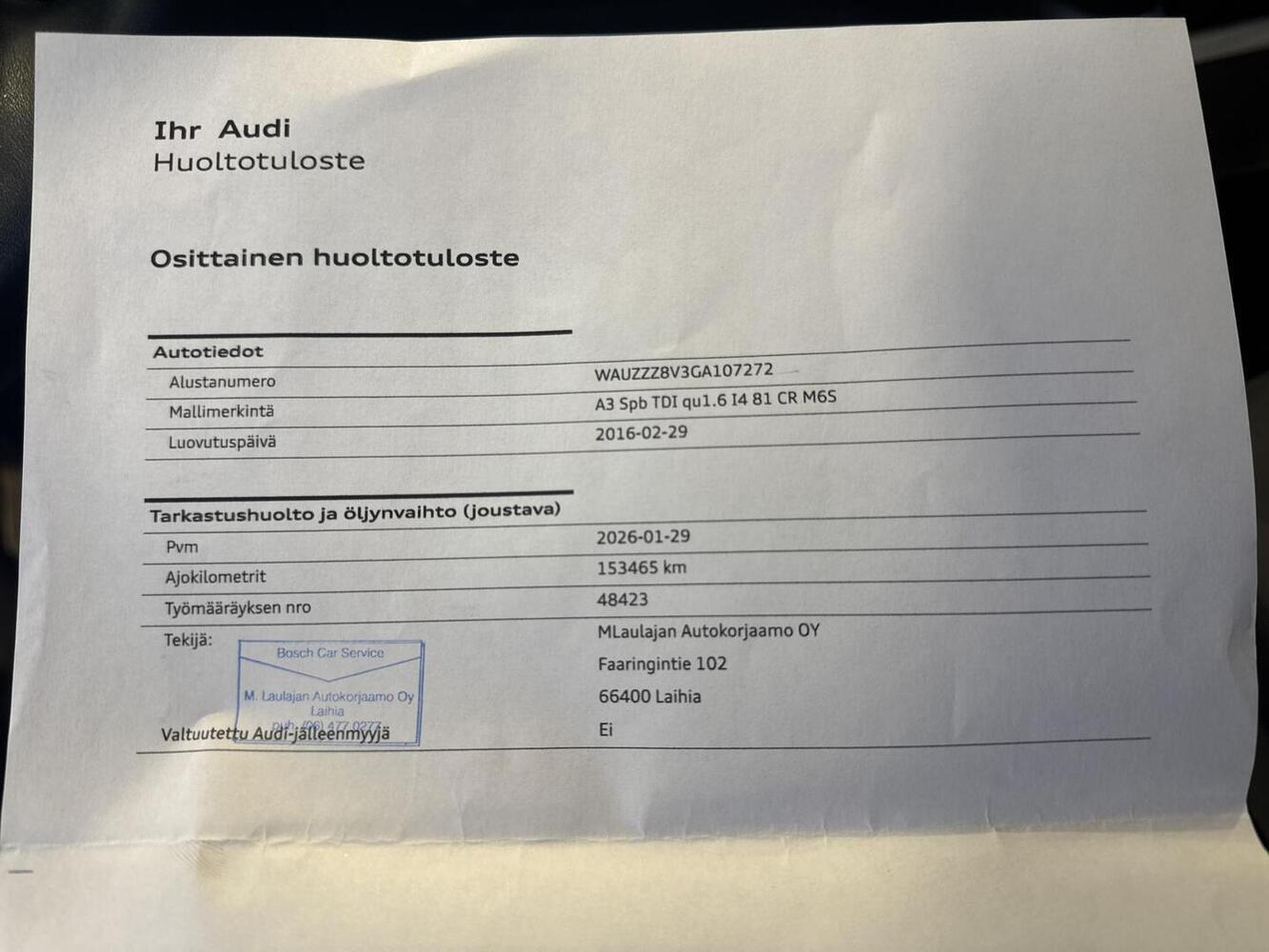 Audi A3 vaihtoauto