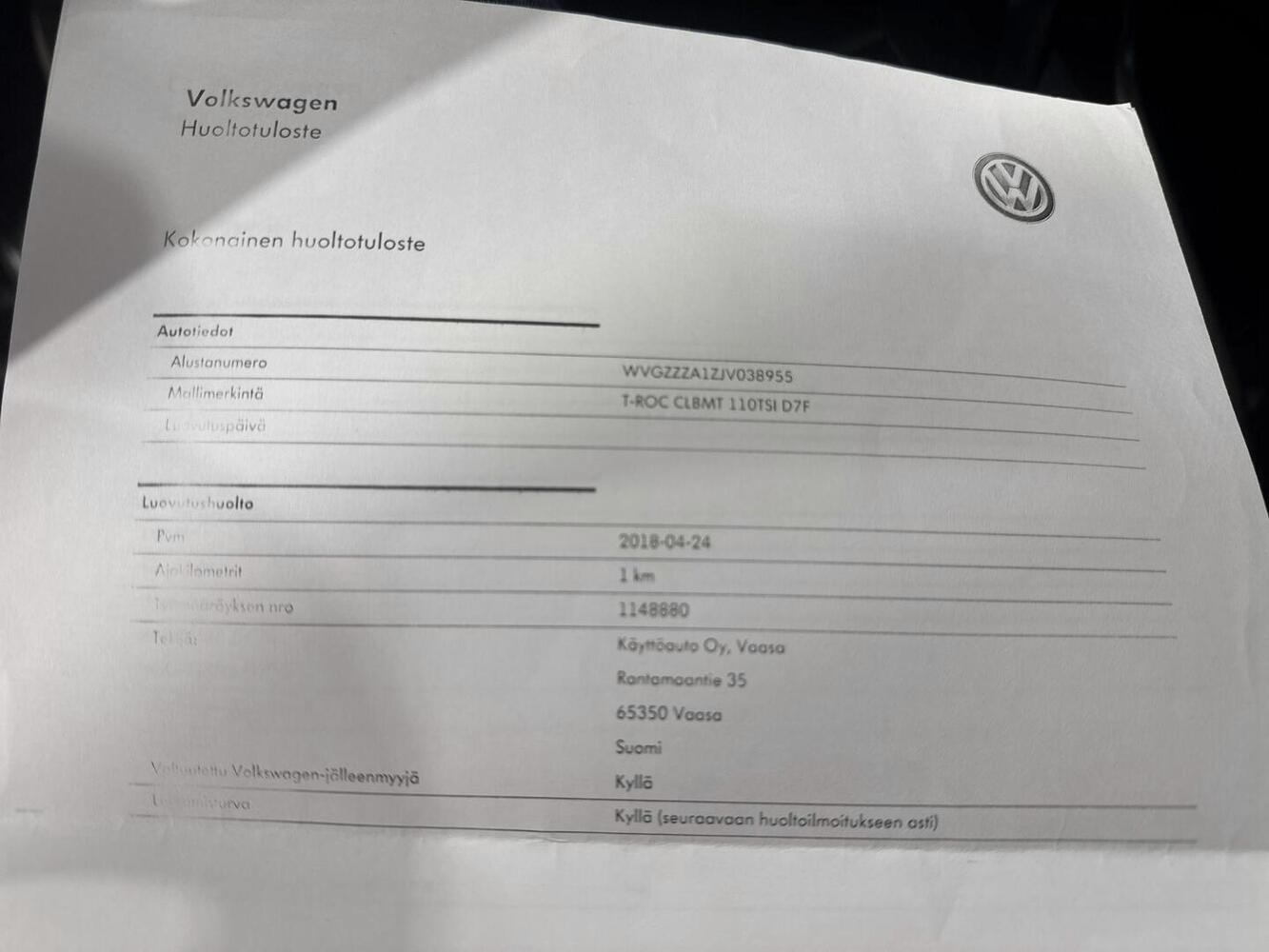 Volkswagen T-Roc vaihtoauto