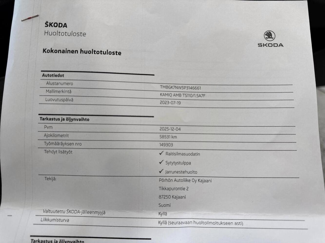 Skoda Kamiq vaihtoauto