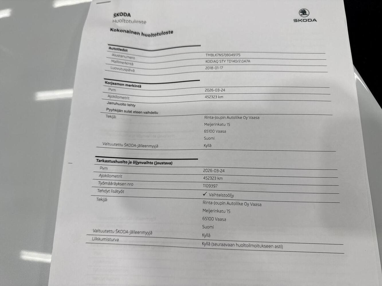 Skoda Kodiaq vaihtoauto
