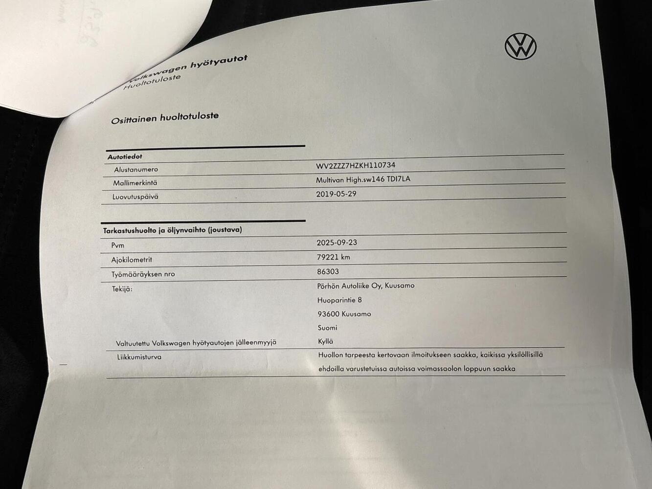 Volkswagen Multivan vaihtoauto