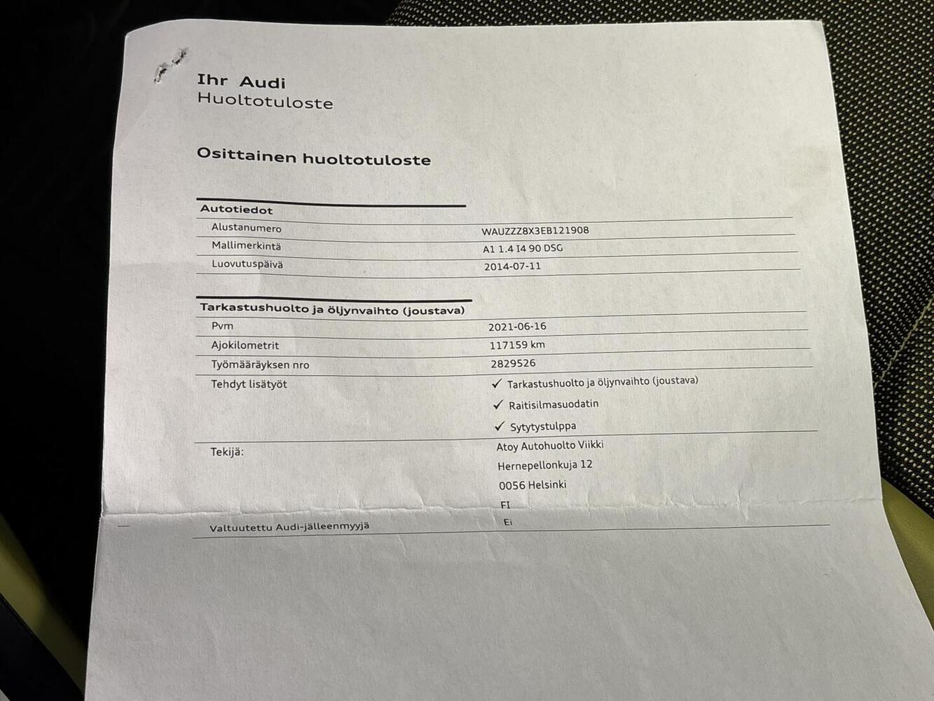 Audi A1 vaihtoauto