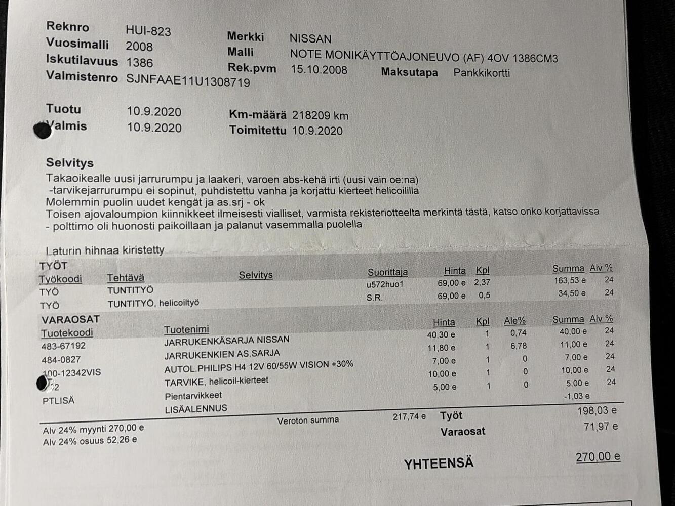 Nissan NOTE vaihtoauto