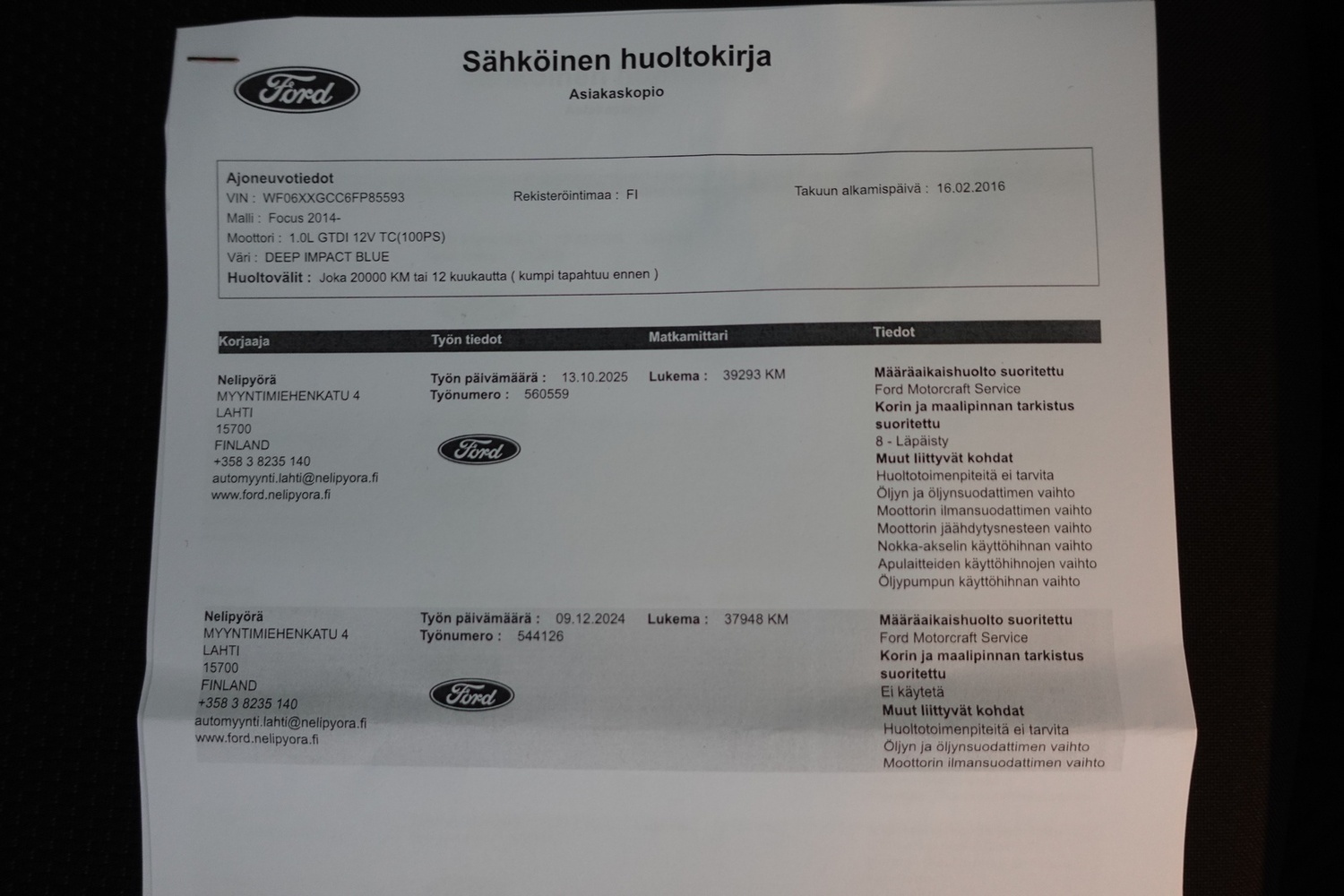 Ford Focus vaihtoauto