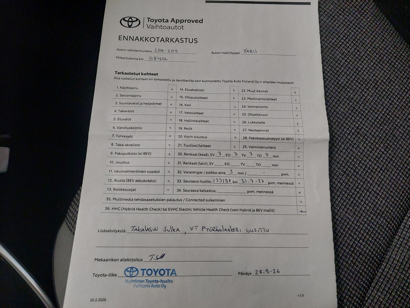 Toyota Yaris vaihtoauto
