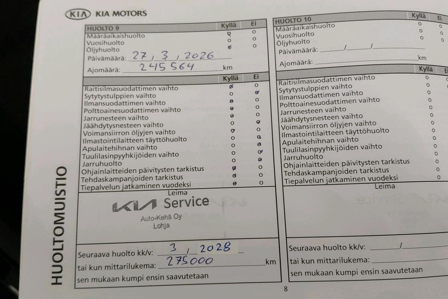 Kia Sorento vaihtoauto