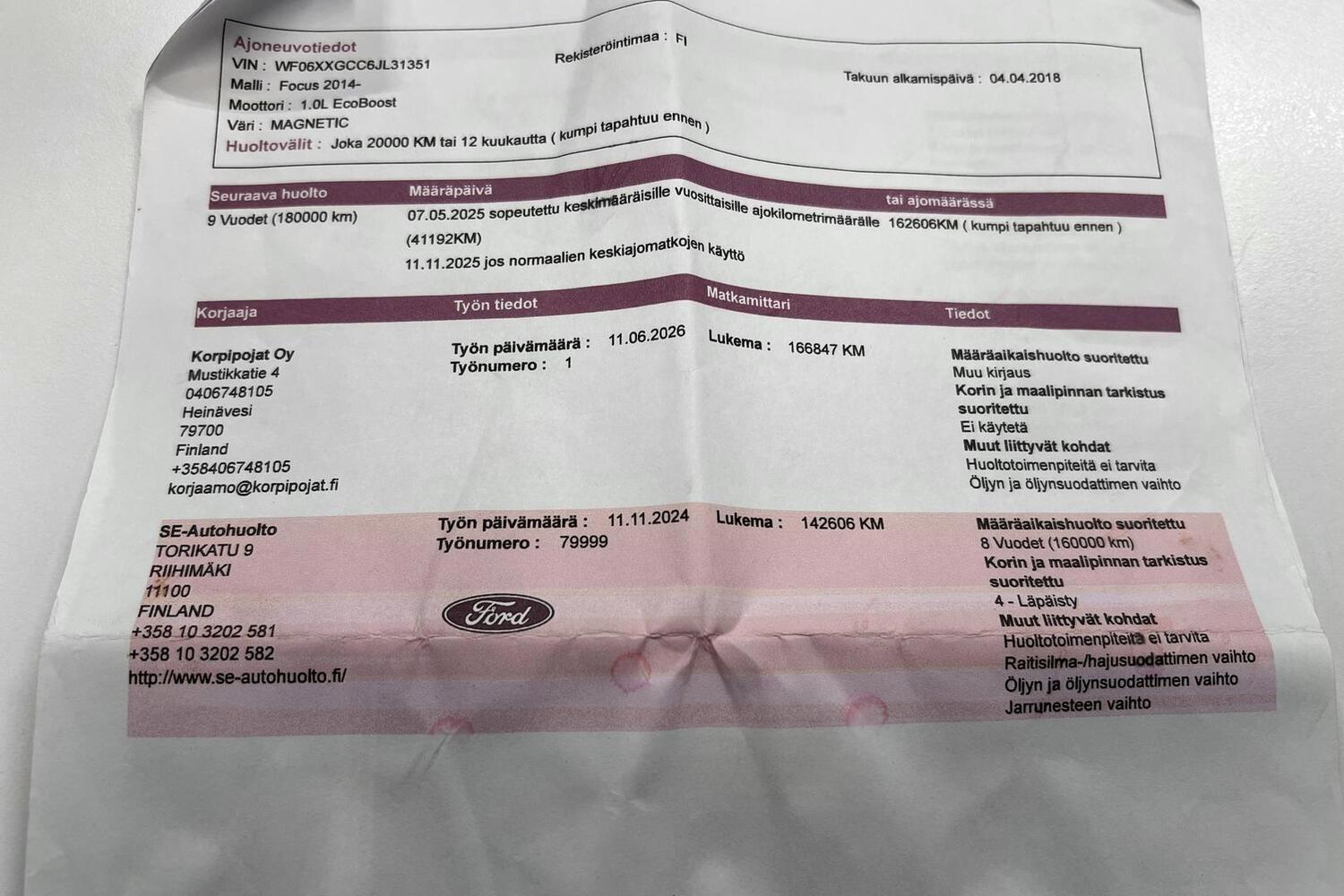 Ford Focus vaihtoauto