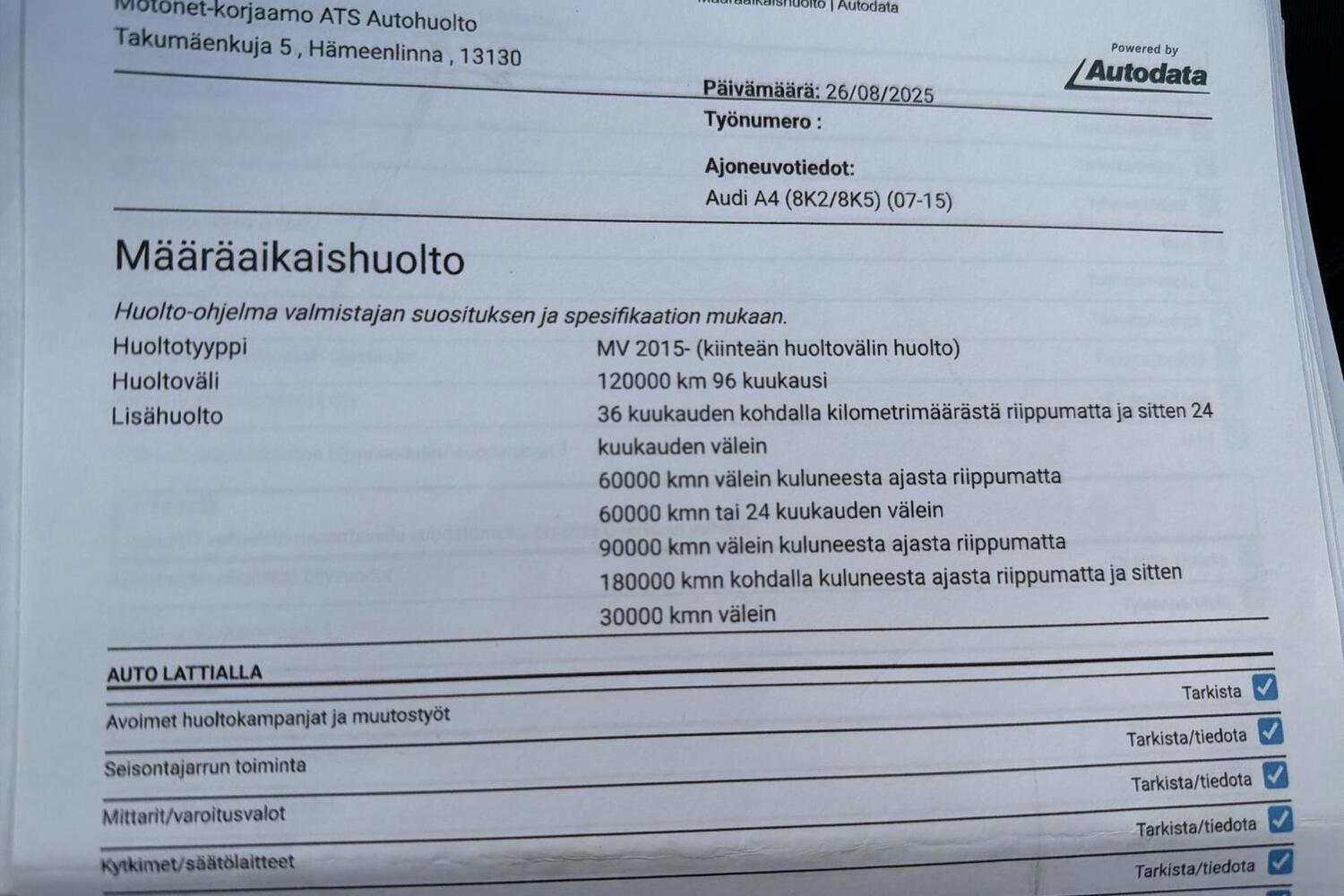 Audi A4 vaihtoauto