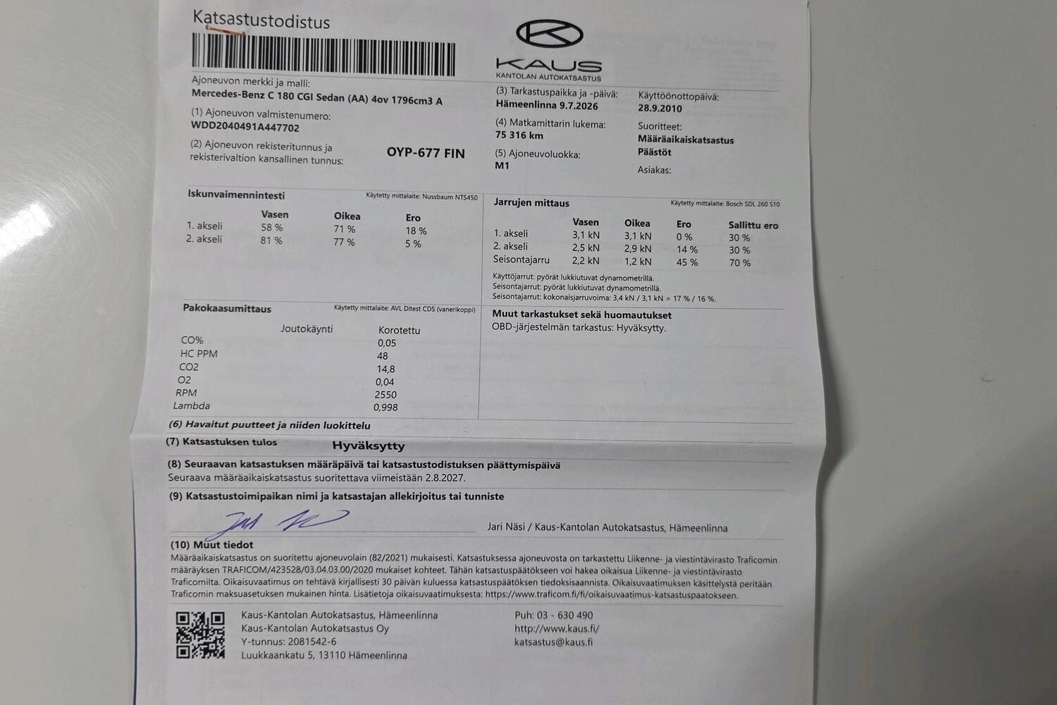 Mercedes-Benz C vaihtoauto