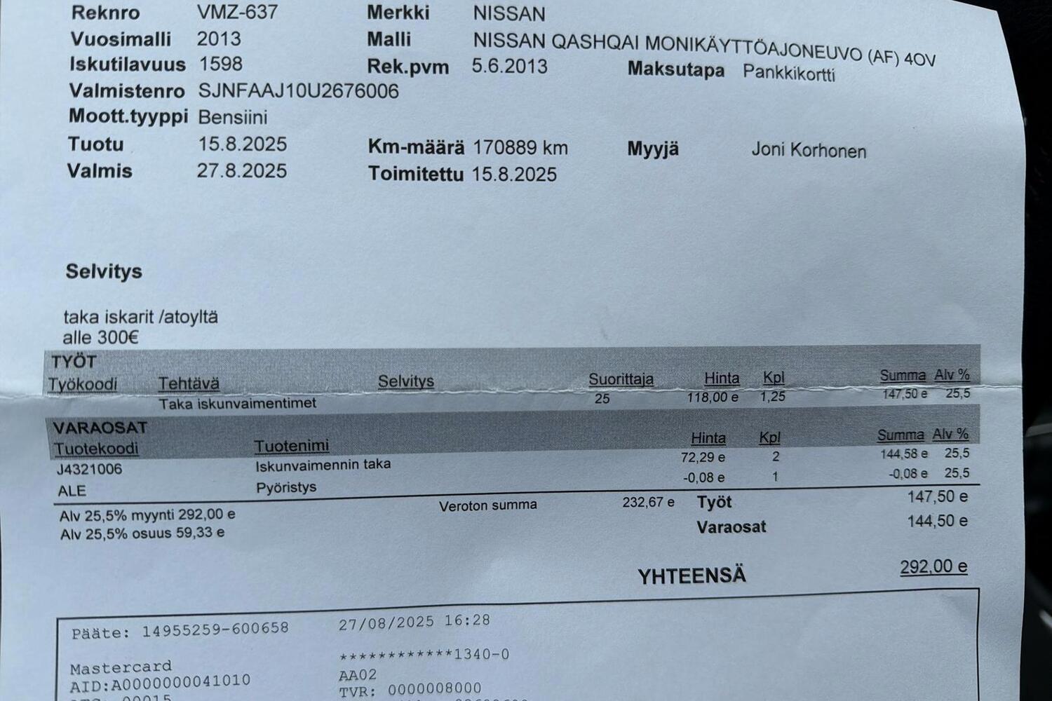 Nissan Qashqai vaihtoauto