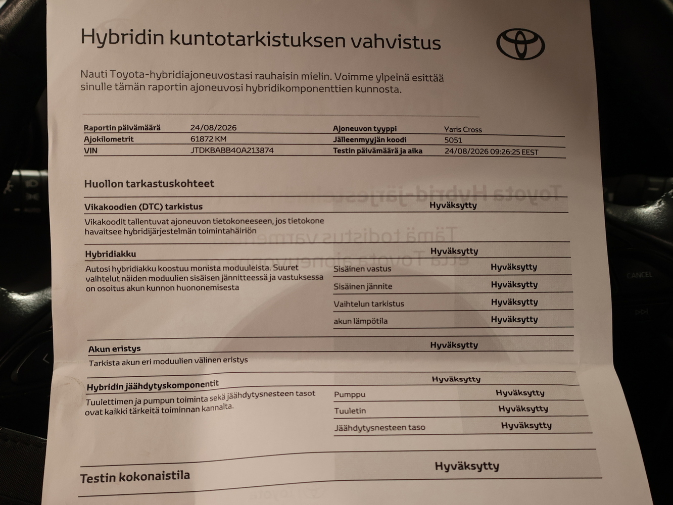 Toyota Yaris Cross vaihtoauto