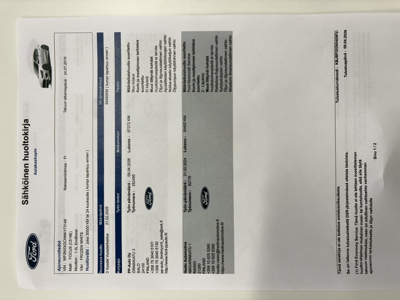 Ford Focus vaihtoauto
