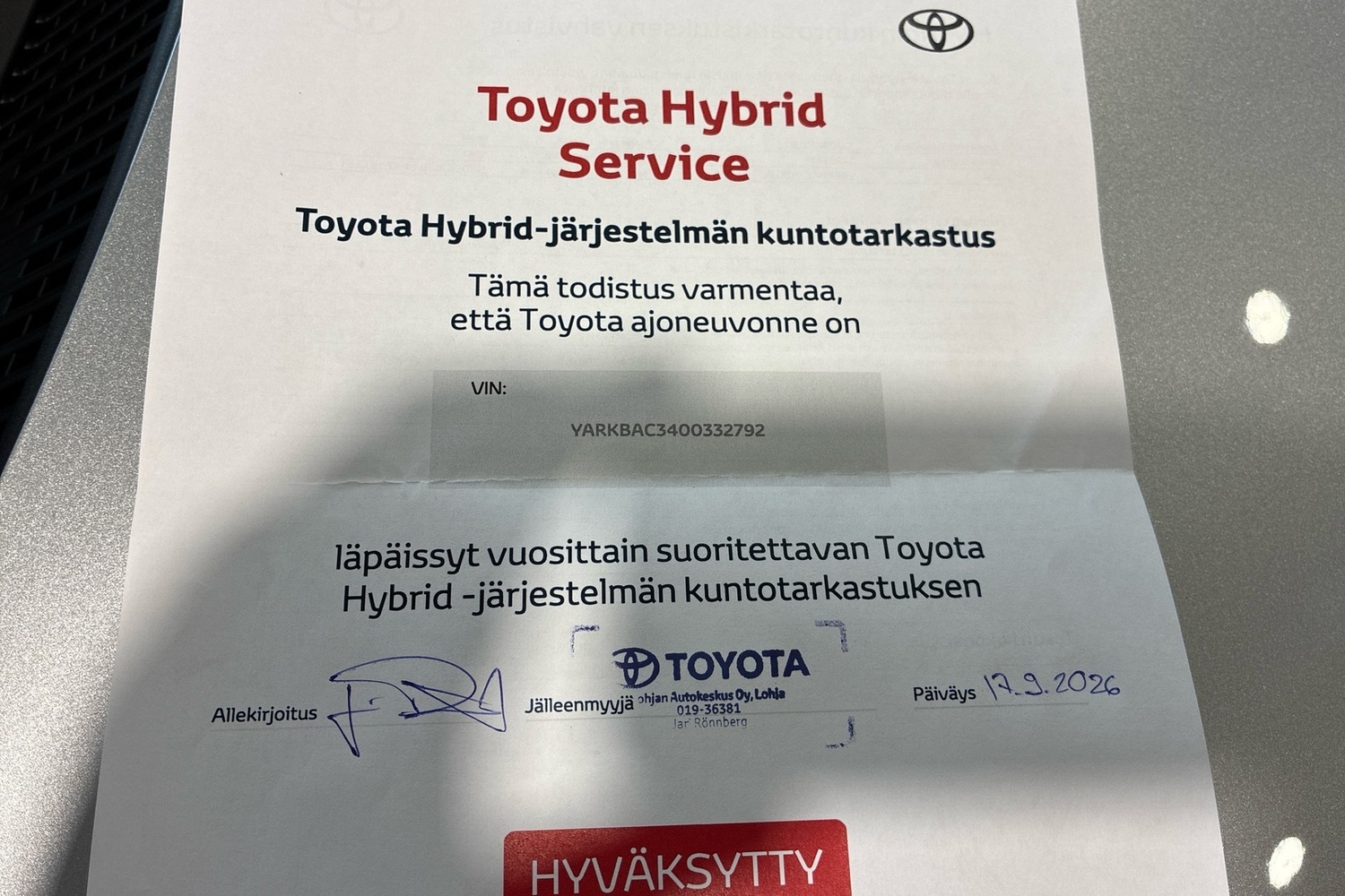 Toyota Yaris vaihtoauto
