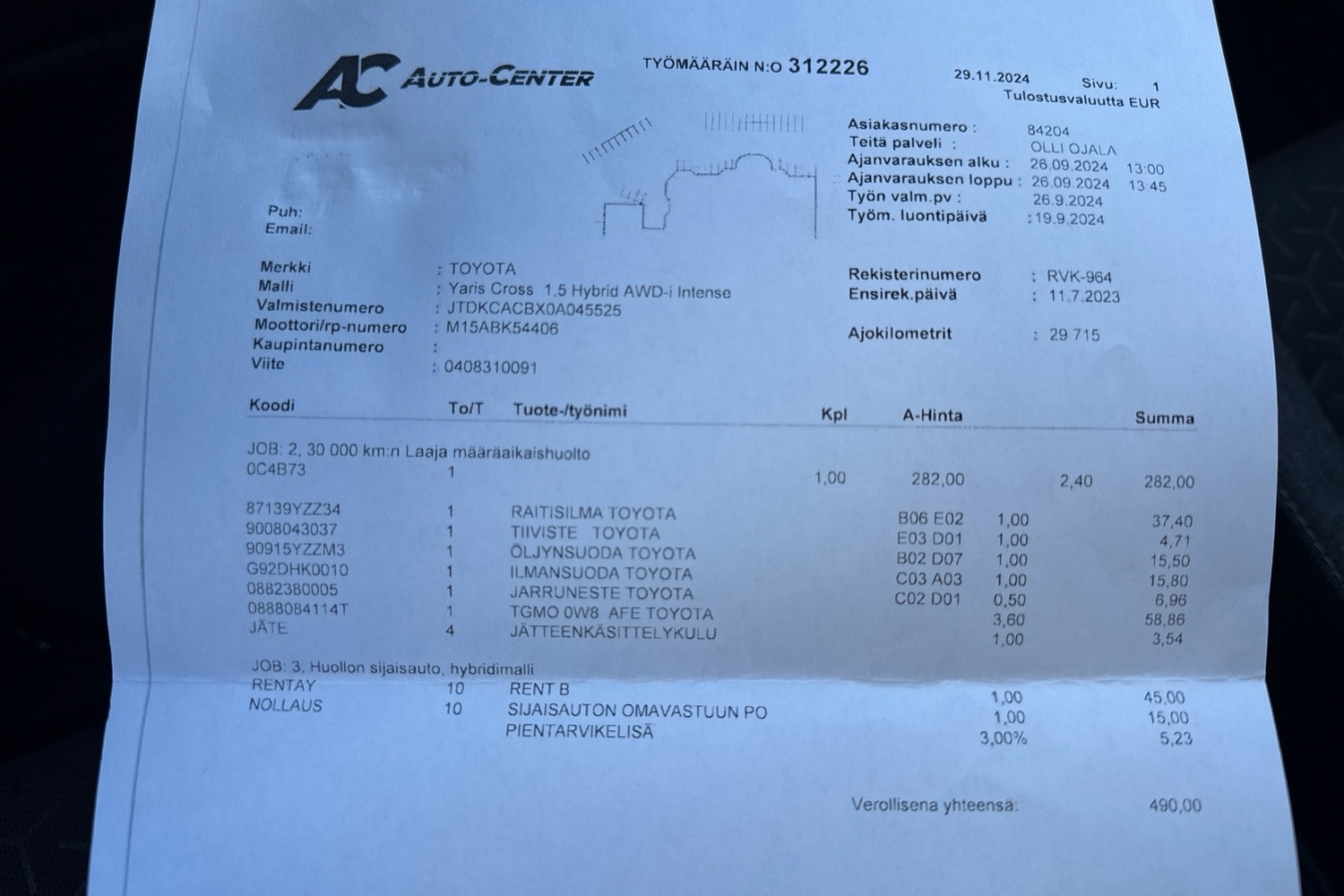 Toyota Yaris Cross vaihtoauto