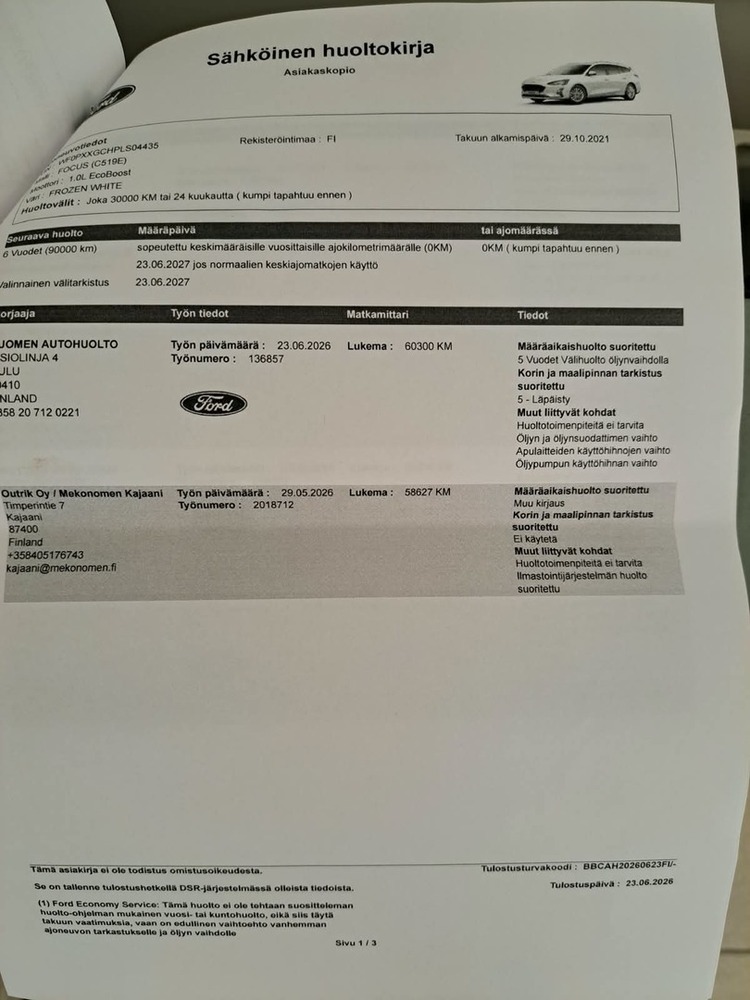 Ford Focus vaihtoauto