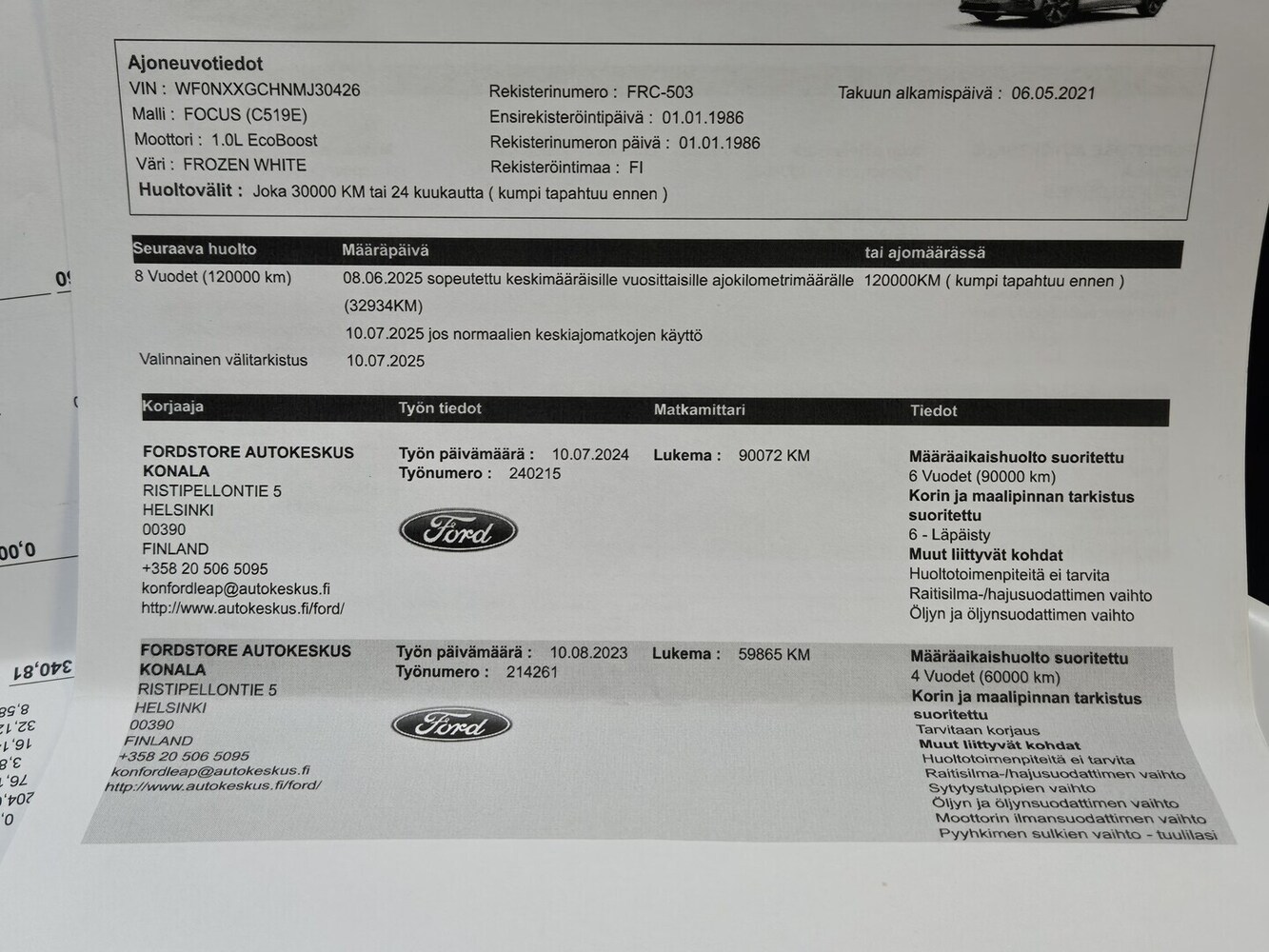 Ford Focus vaihtoauto