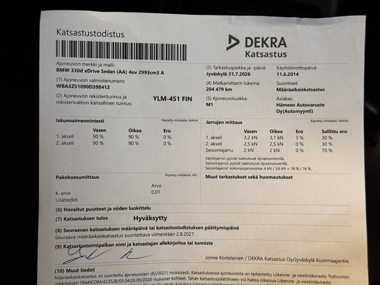 BMW 3.3 vaihtoauto