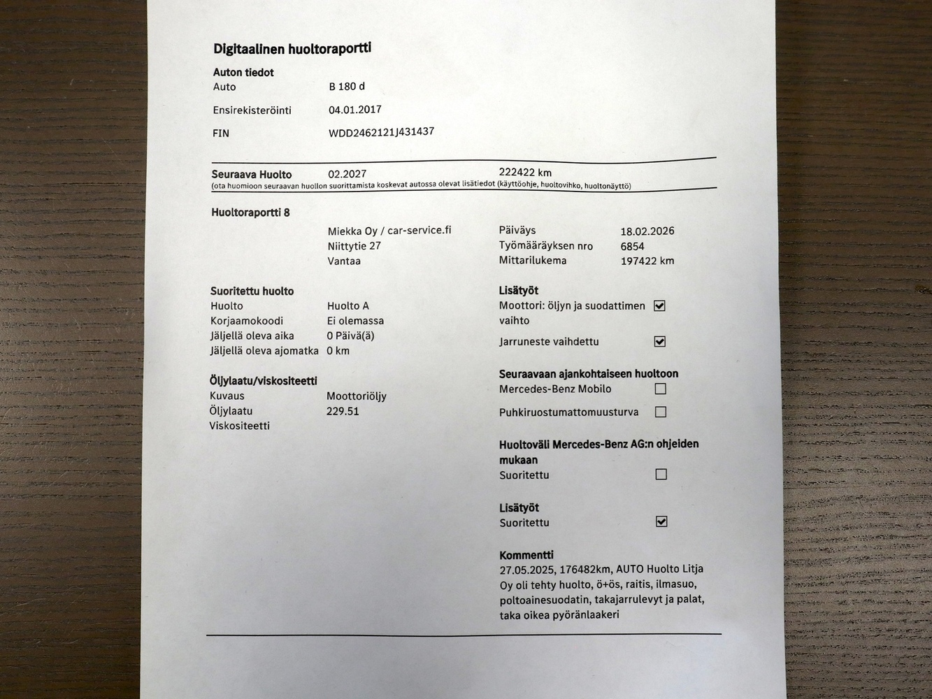 Mercedes-Benz B vaihtoauto