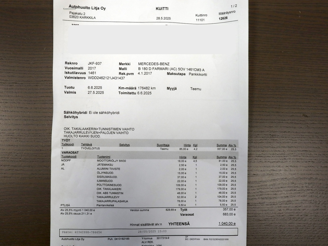Mercedes-Benz B vaihtoauto