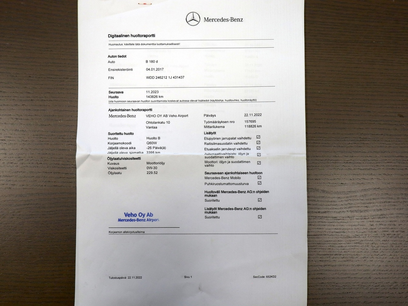 Mercedes-Benz B vaihtoauto