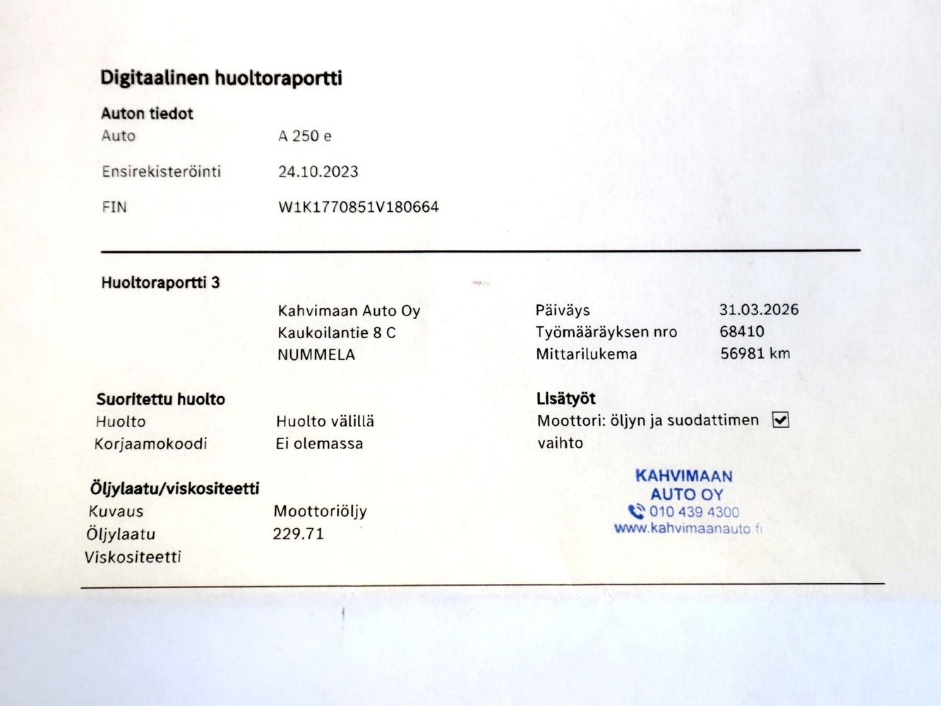 Mercedes-Benz A vaihtoauto