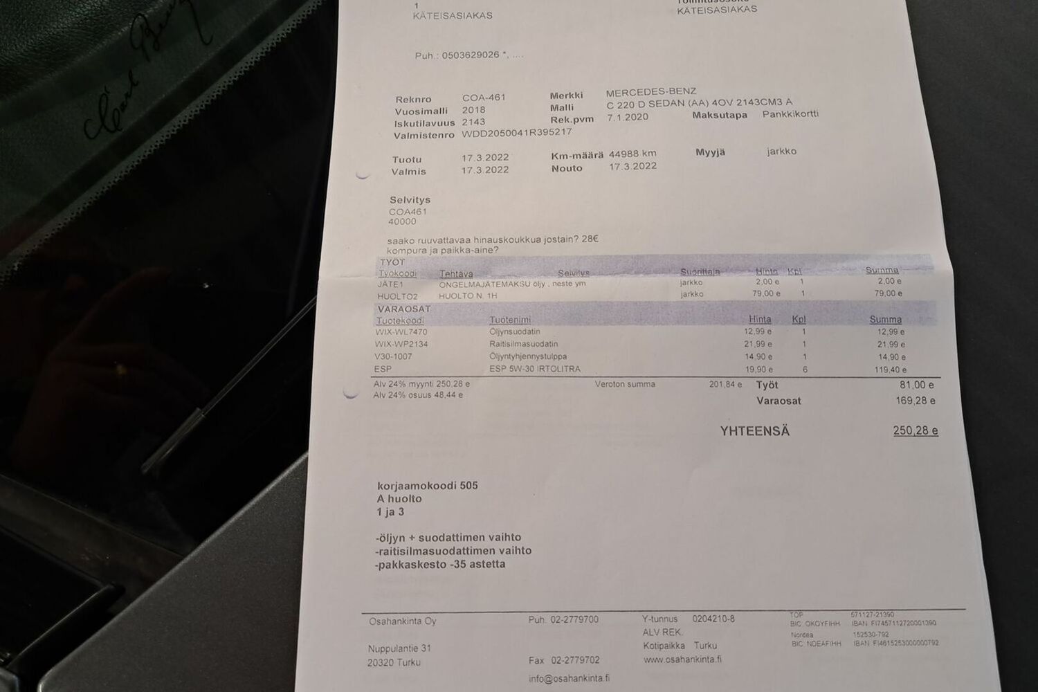 Mercedes-Benz C vaihtoauto