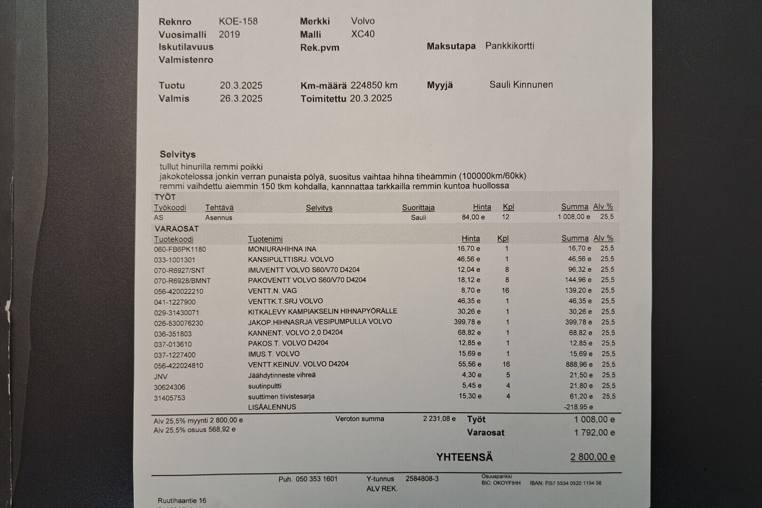 Volvo XC40 vaihtoauto