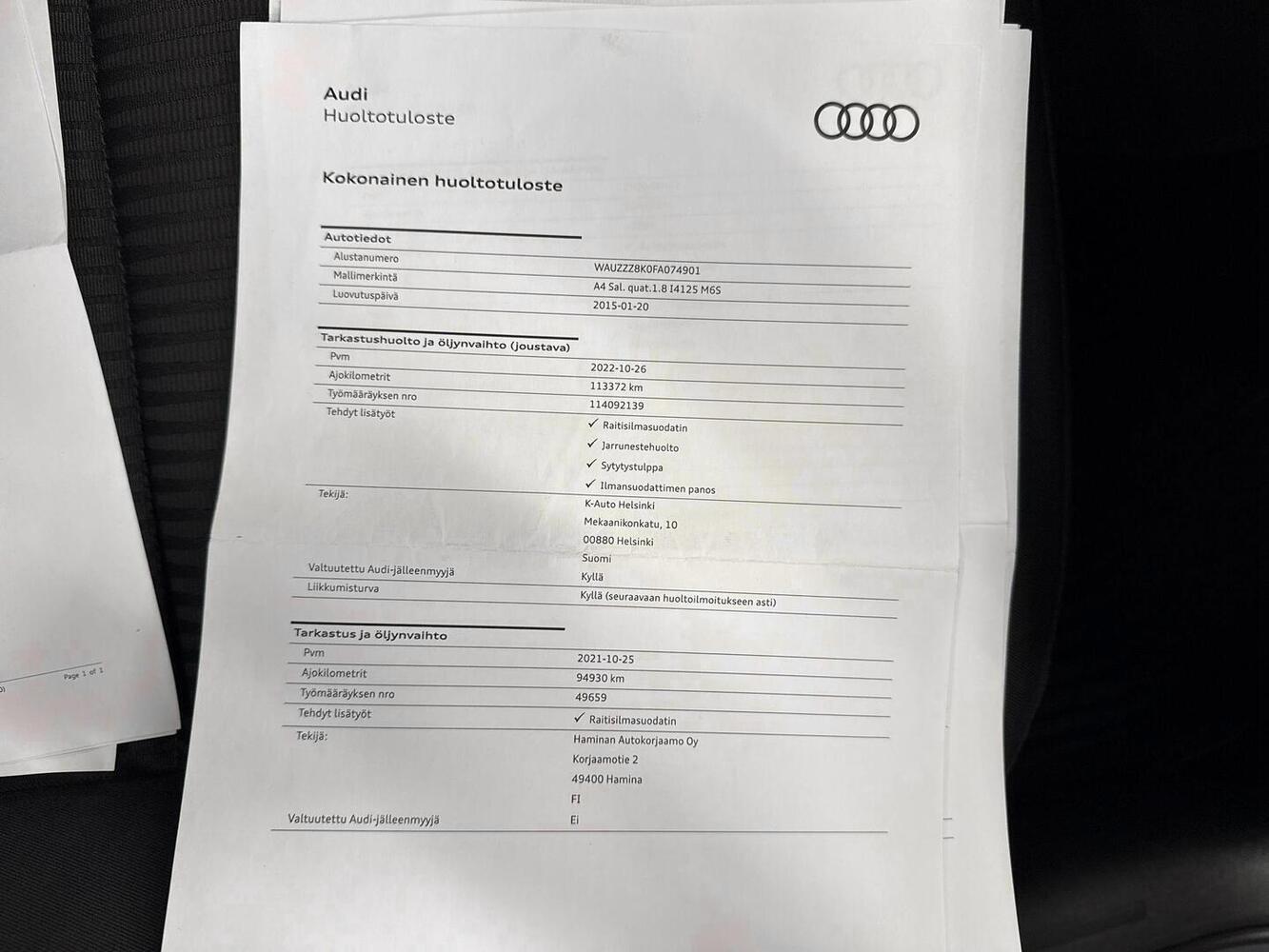 Audi A4 vaihtoauto