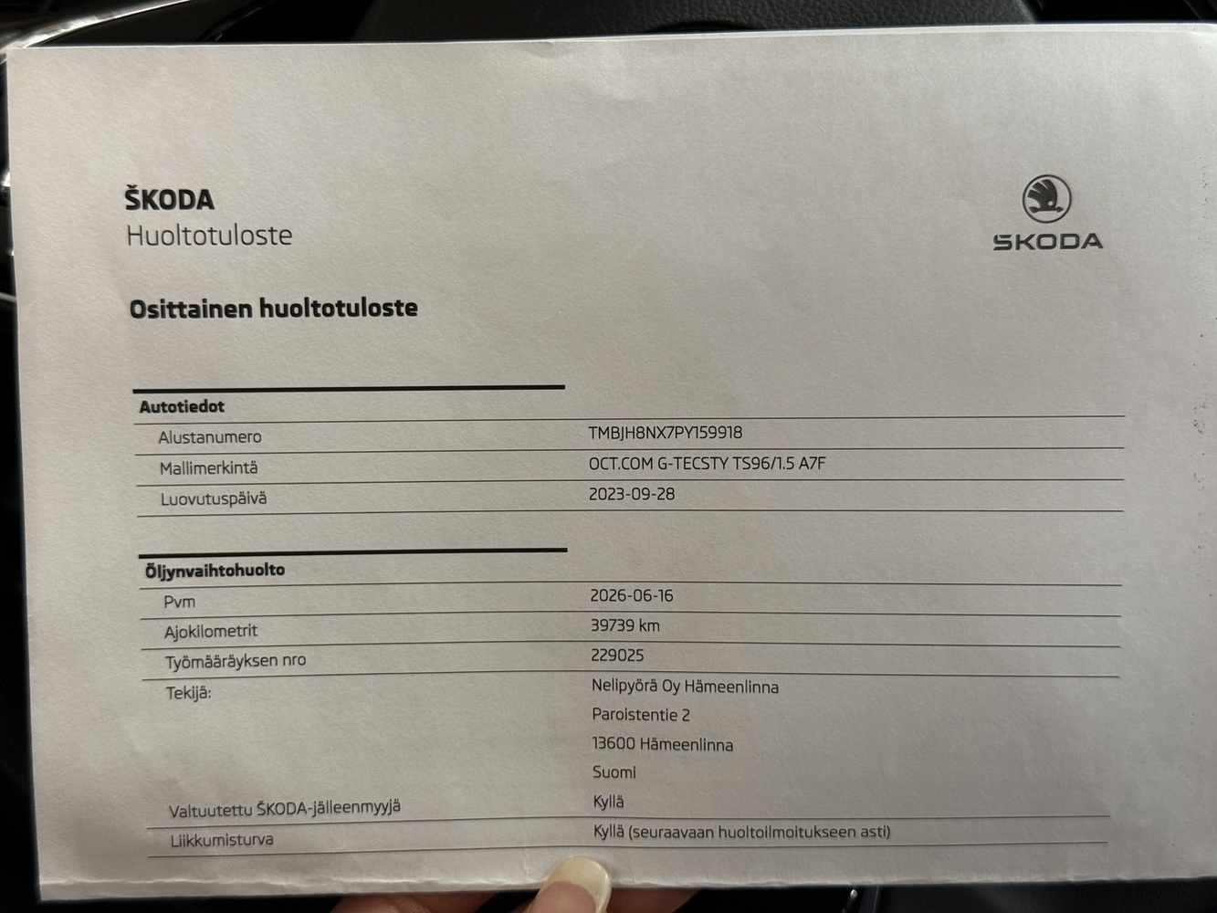 Skoda Octavia vaihtoauto