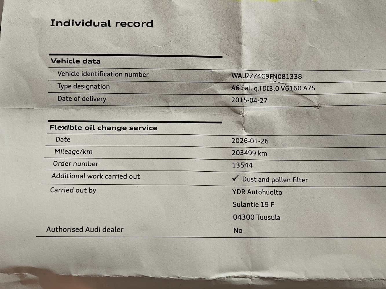 Audi A6 vaihtoauto