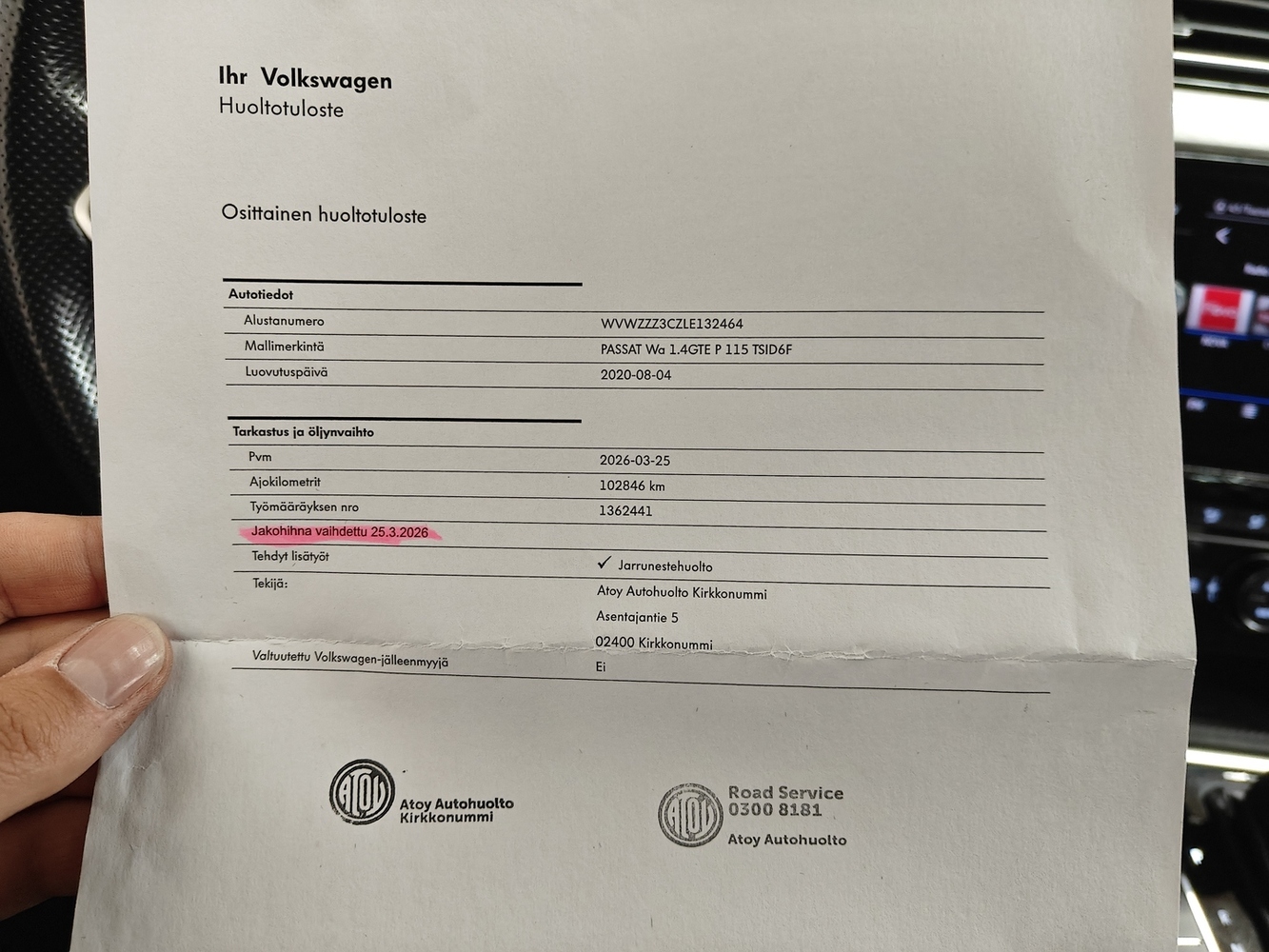 Volkswagen Passat vaihtoauto