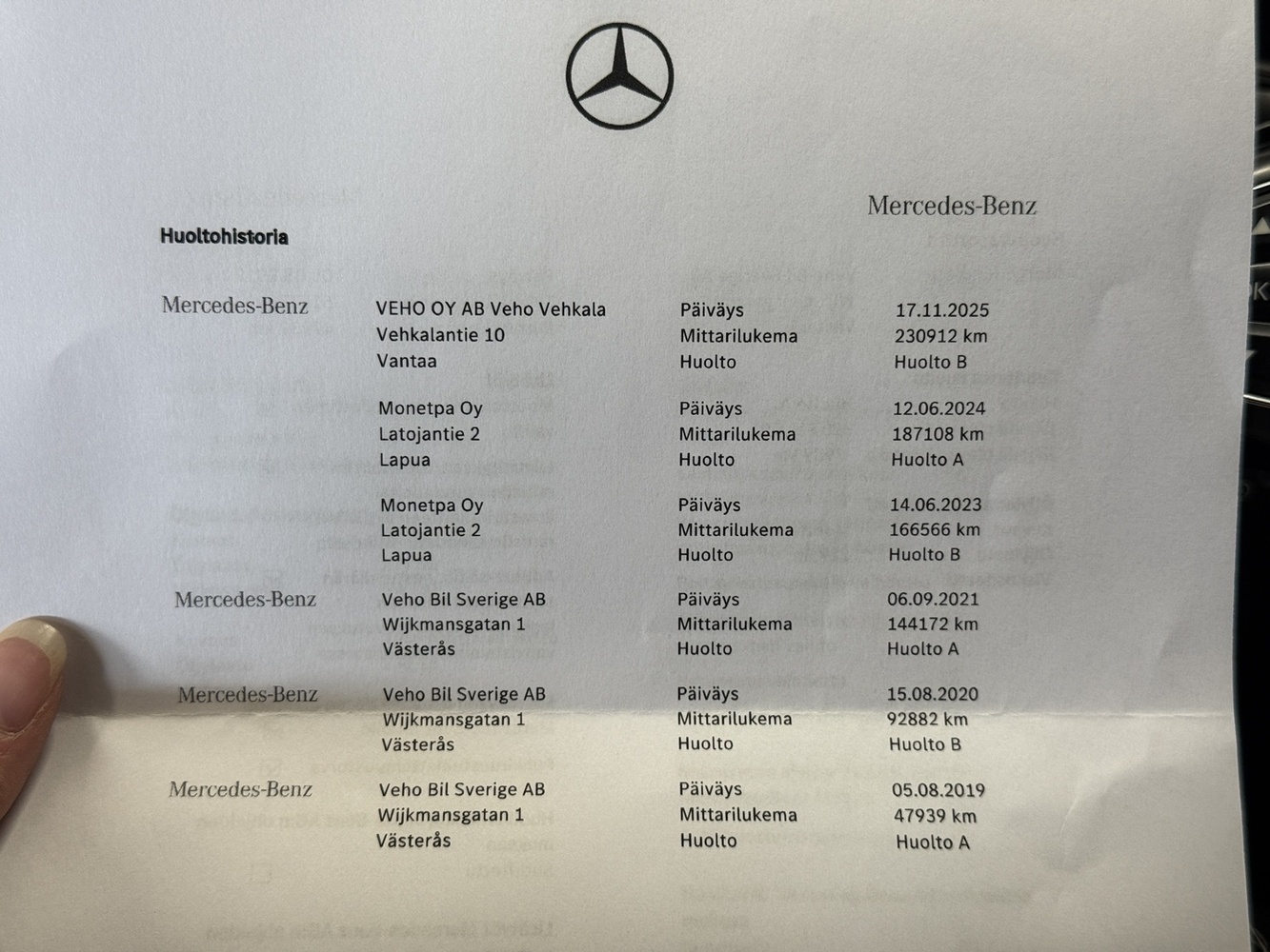 Mercedes-Benz V vaihtoauto
