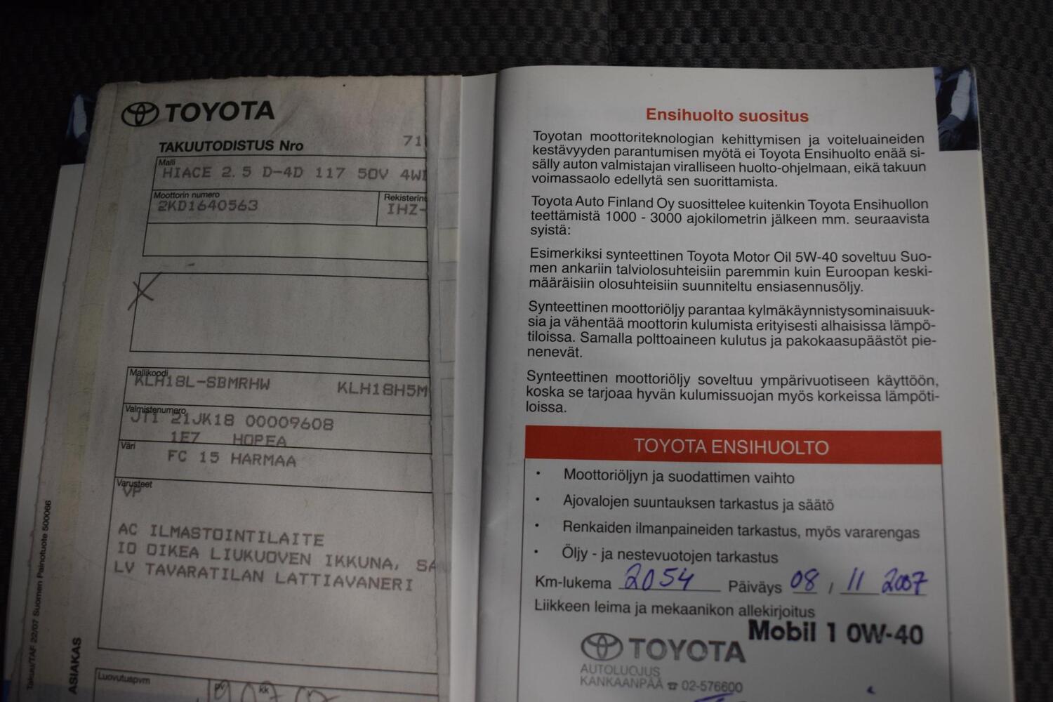 Toyota Hiace vaihtoauto