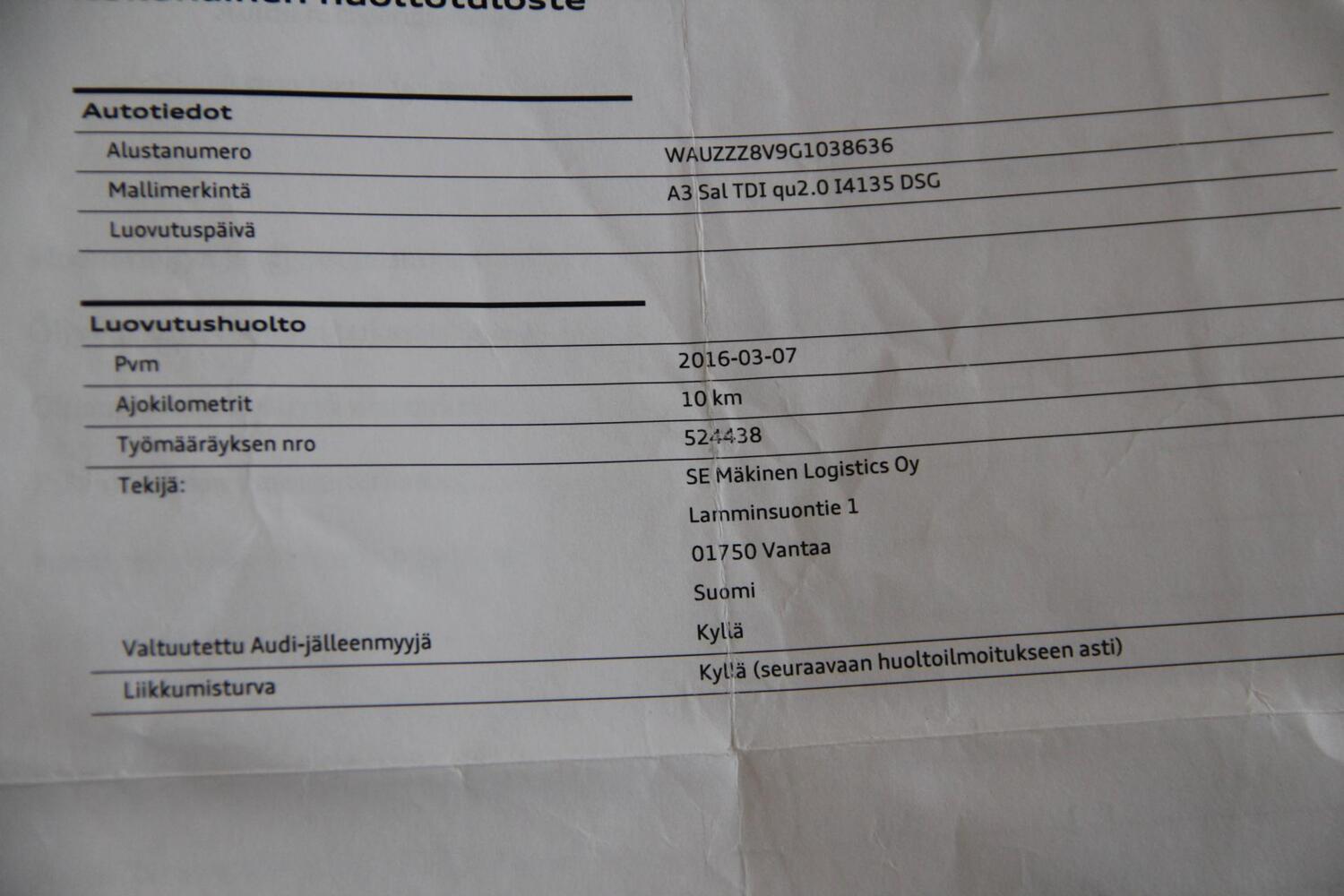 Audi A3 vaihtoauto
