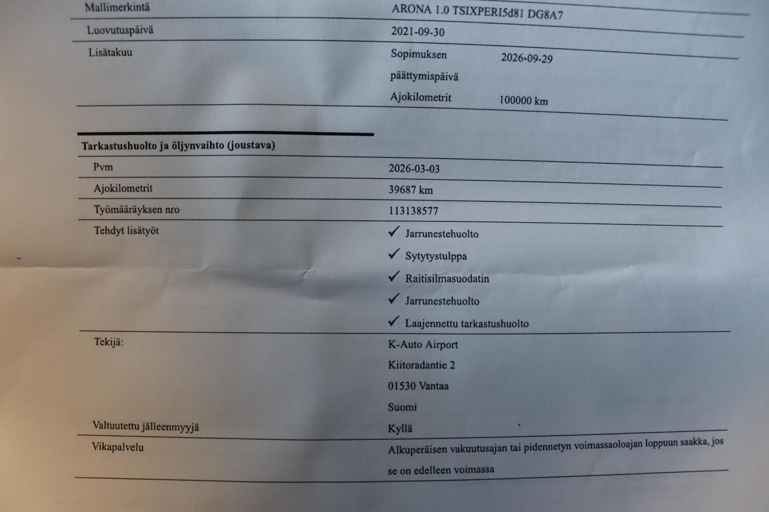 SEAT Arona vaihtoauto