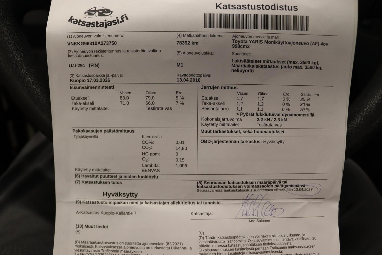 Toyota Yaris vaihtoauto
